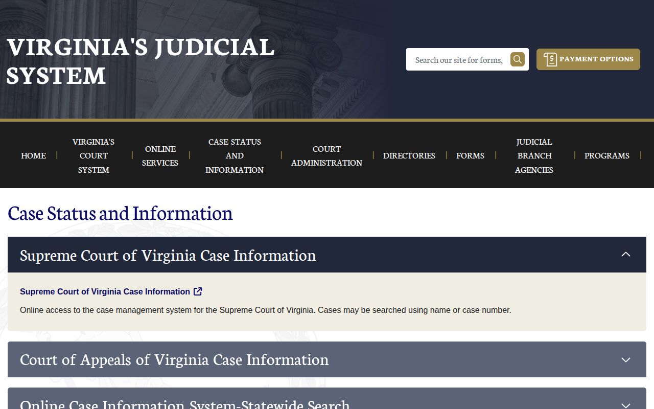 Virginia court search hub for Lynchburg release record verification